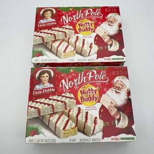 Little Debbie North Pole Nutty Buddy Wafers Peanut Butter Christmas 2 Boxes 10ct